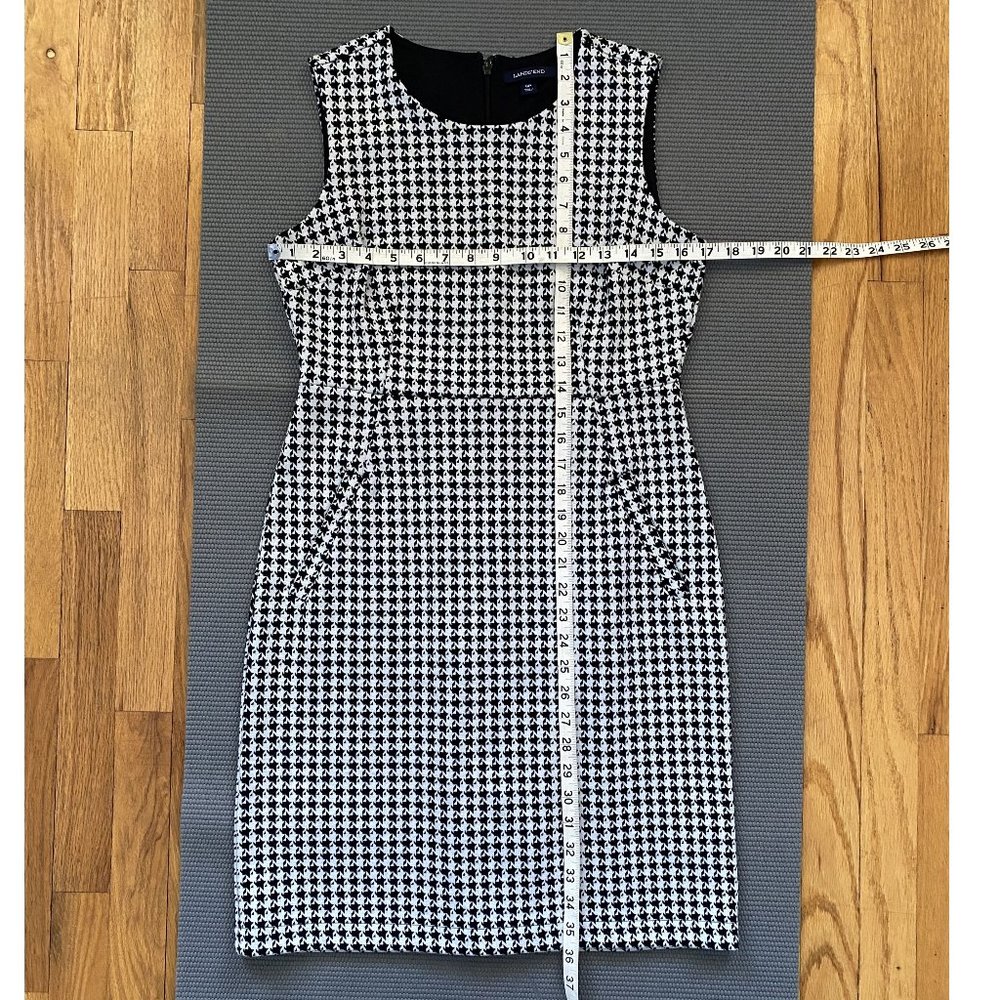 nwot LANDS END sleeveless dress houndstooth dress pockets - Picture 10 of 12